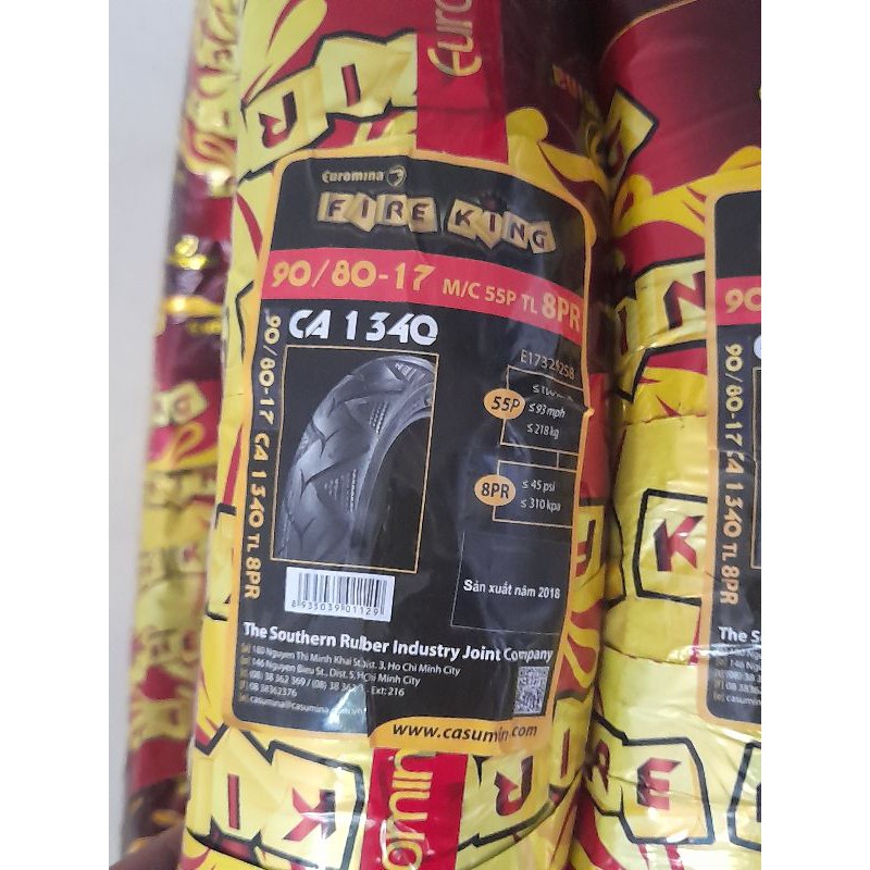 Vỏ xe 90/80-17 Không Ruột