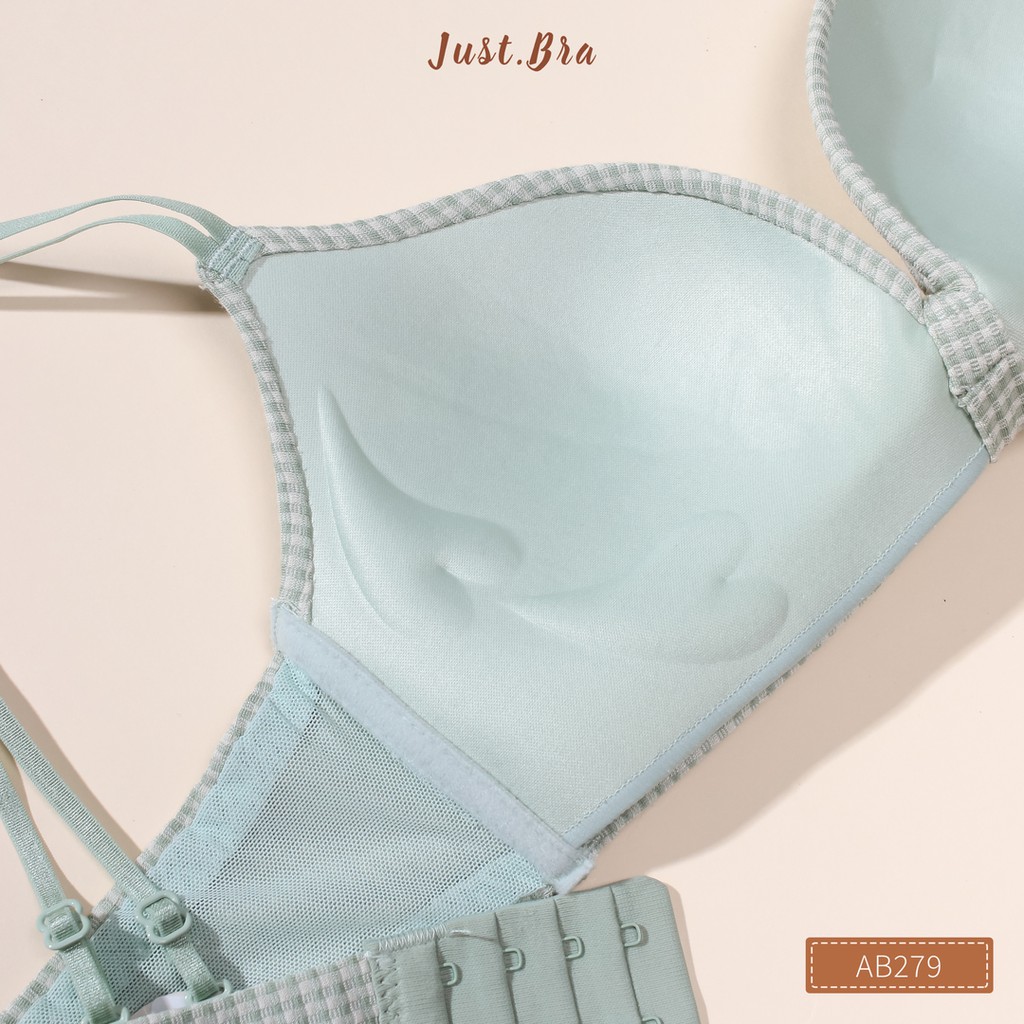 Áo ngực Just bra mặt cotton kẻ vintage cùng quai mảnh AB279 | BigBuy360 - bigbuy360.vn