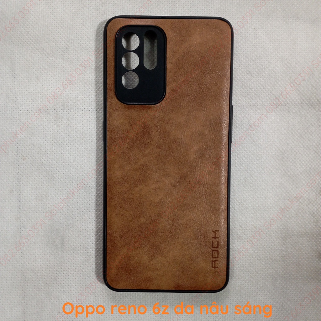 Ốp lưng Oppo Reno 6 / Reno 6z 5G da cao cấp, dẻo bền đẹp, bảo vệ camera
