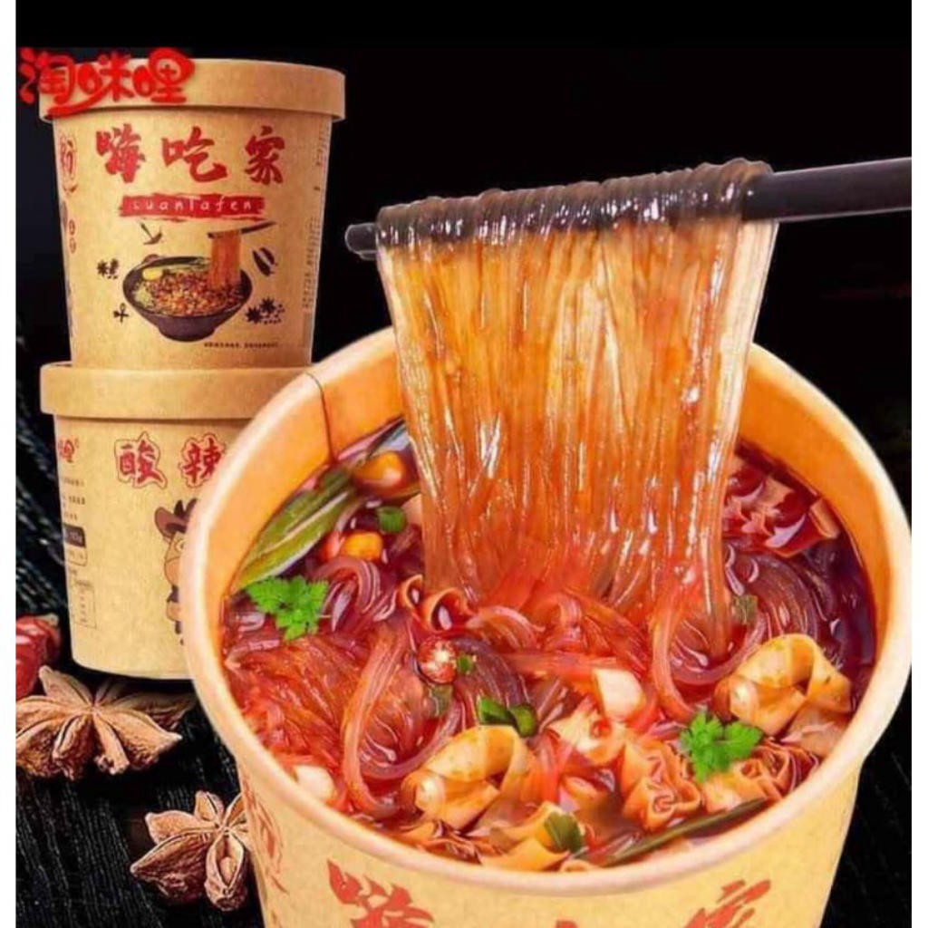 Miến Trùng Khánh Trung Quốc Miến Hộp Chua Cay Trùng Khánh Loại 1 Đồ Ăn Vặt Cay