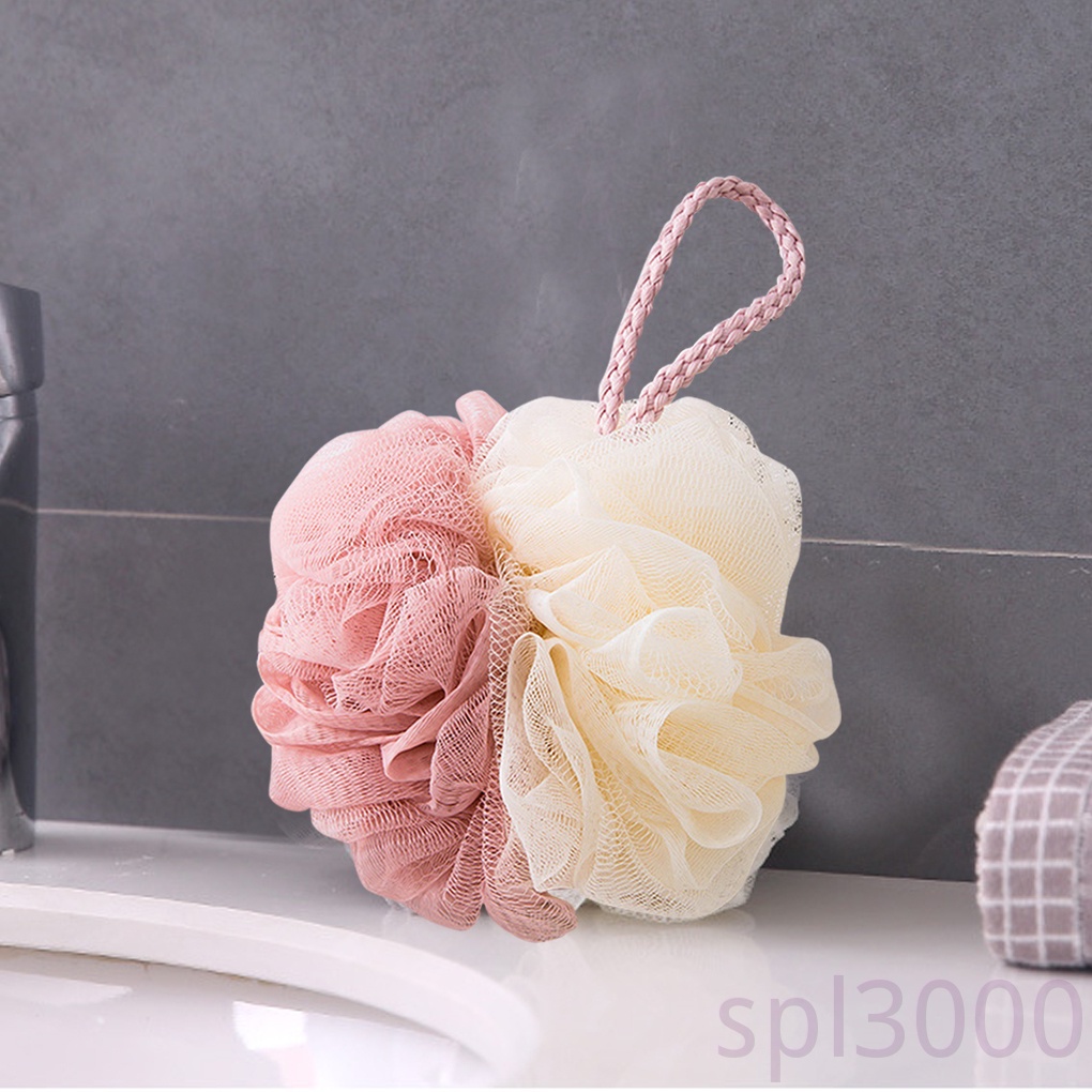 Bông tắm lưới 11cm nhiều màu sắc tuỳ chọn dùng vệ sinh cơ thể khi đi du lịch