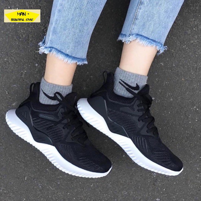 (Hot trend 2018) giày thể thao ALPHABOUNCE BEYOND đen đế trắng (Fullbox)