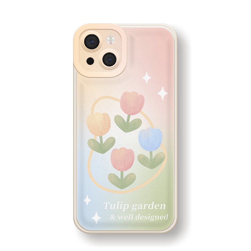 Ốp lưng iphone Ốp Điện Thoại Da Màu Trơn Hình Thỏ Hoạt Hình Cho iphone11/12Promax 6/7/8/plus/xr 13 Dinuo case