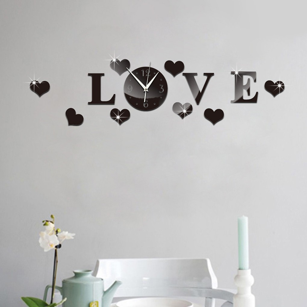Đồng hồ dán tường 3D DIY