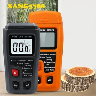 Thiết bị đo độ ẩm tường và độ ẩm gỗ tặng kèm pin. Thiết bị đo độ ẩm chính xác cao. Digital Moisture Meter