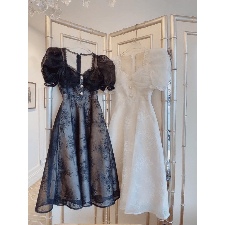 (Free ship) Mẫu Đầm Ren Tay Vuông Cực Sang Chảnh Đủ Size Từ 40-55KG UP HHP Fashion