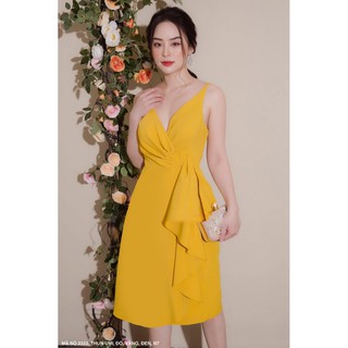 Đầm 2 dây cổ tim