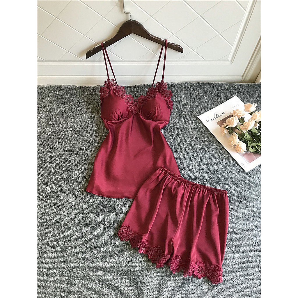 Đồ ngủ, đồ mặc nhà bộ đùi lụa satin cao cấp Xavia V17 | BigBuy360 - bigbuy360.vn