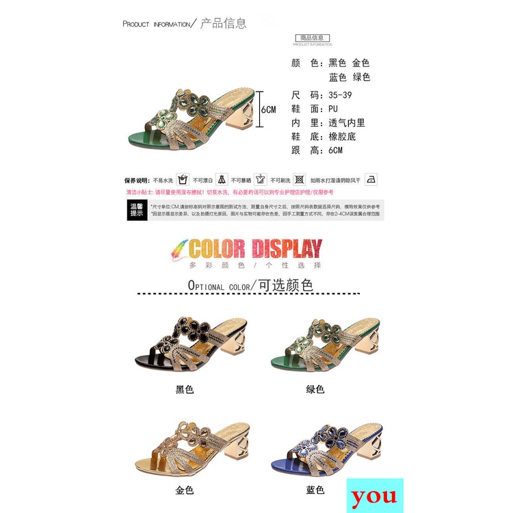 Dép Cao Gót Đính Đá Thiết Kế Mới Thanh Lịch Thời Trang Mùa Hè Dành Cho Nữ