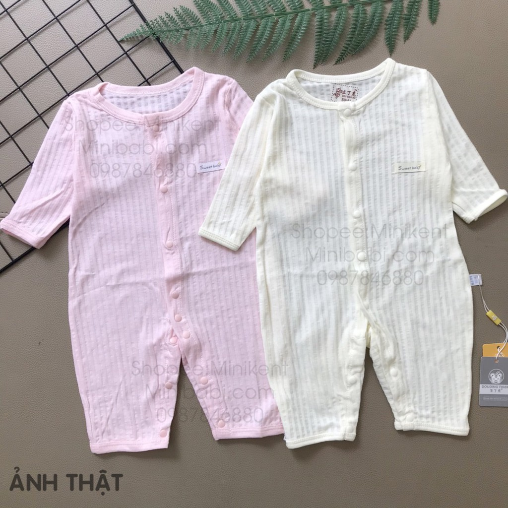 Body Dài Tay, Bodysuit Pure Cotton Mềm Mại, Siêu Thoáng Khí, Thấm Hút Mồ Hôi, Siêu Nhẹ | 1-12 Tháng