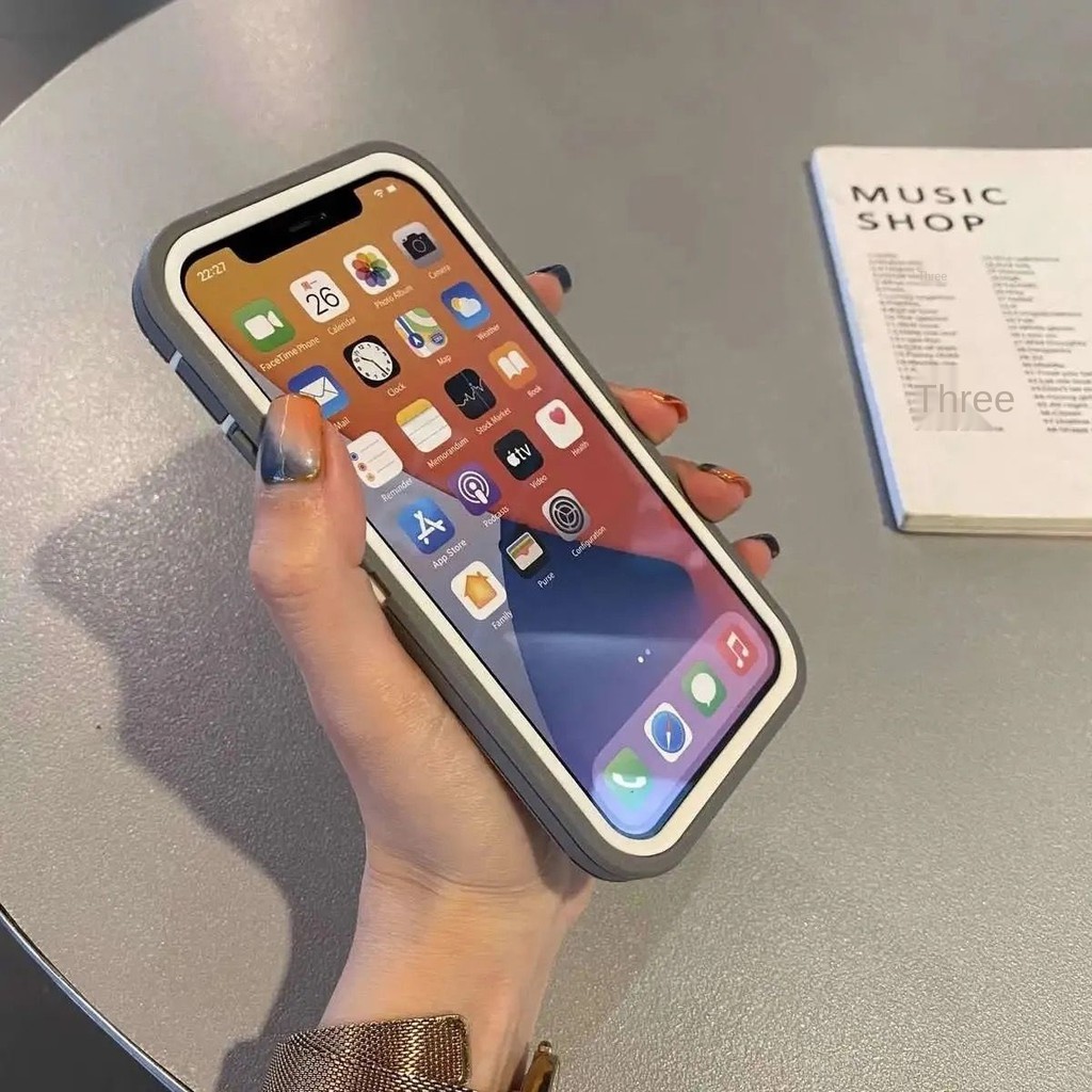 ℗☬Ốp Điện Thoại Da Chống Rơi Phong Cách Âu Mỹ Cho iPhone 12/11Promax x/8p/xr 13 xsmax