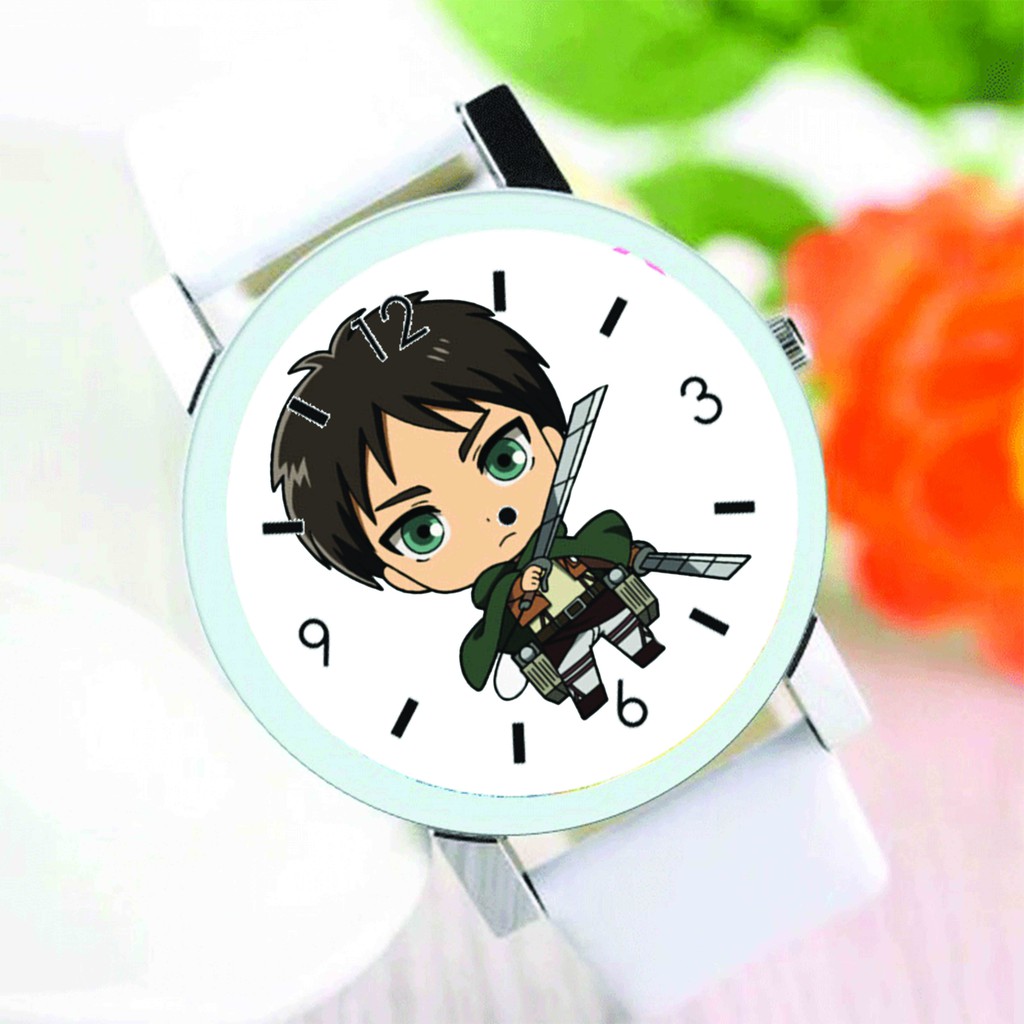 Đồng hồ đeo tay in hình ATTACK ON TITAN M1 nam nữ anime chibi thời trang dễ thương độc đáo