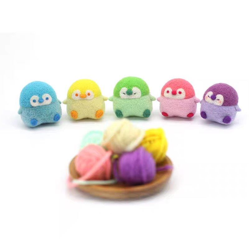 Len Chọc Handmade, Bộ Kit Len Chọc Biệt Đội Chim Cánh Cụt
