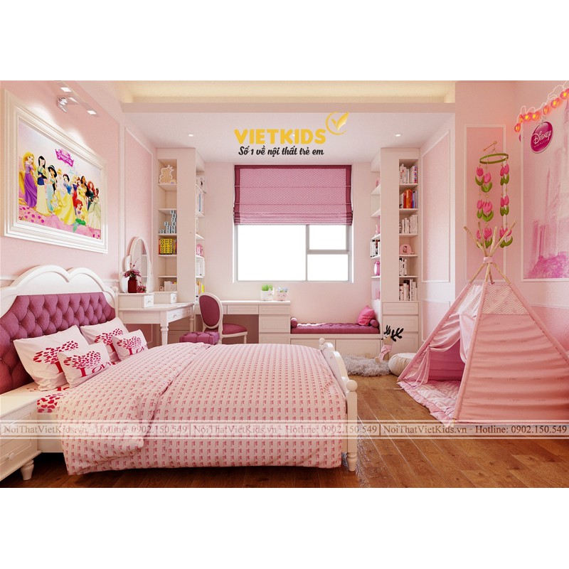 Giường tân cổ điển đẹp - phòng ngủ tân cổ điển - viethome decor