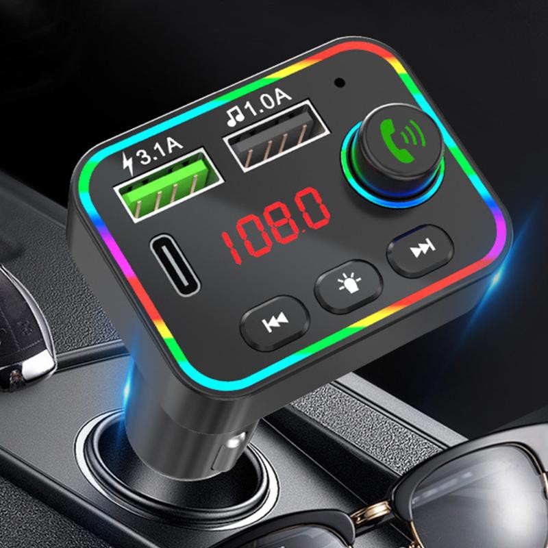 Bluetooth Car FM Transmitter MP3 Audio Player Wireless Audio Adapter USB Fast Charger  Handsfree