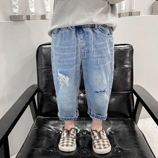 [Q140] Quần jean bé trai, bé gái xước ống sz 80-130, quần cho bé phong cách hàn quốc