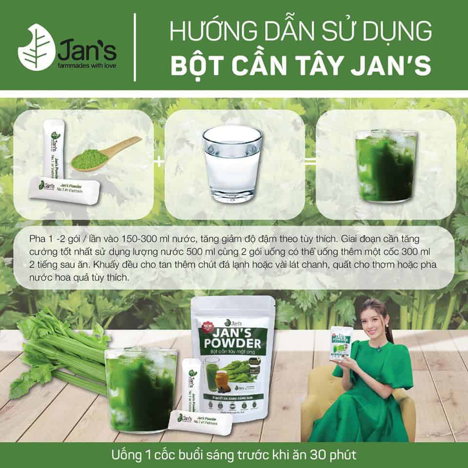 Bột cần tây sấy lạnh nguyên chất Jan's 60g