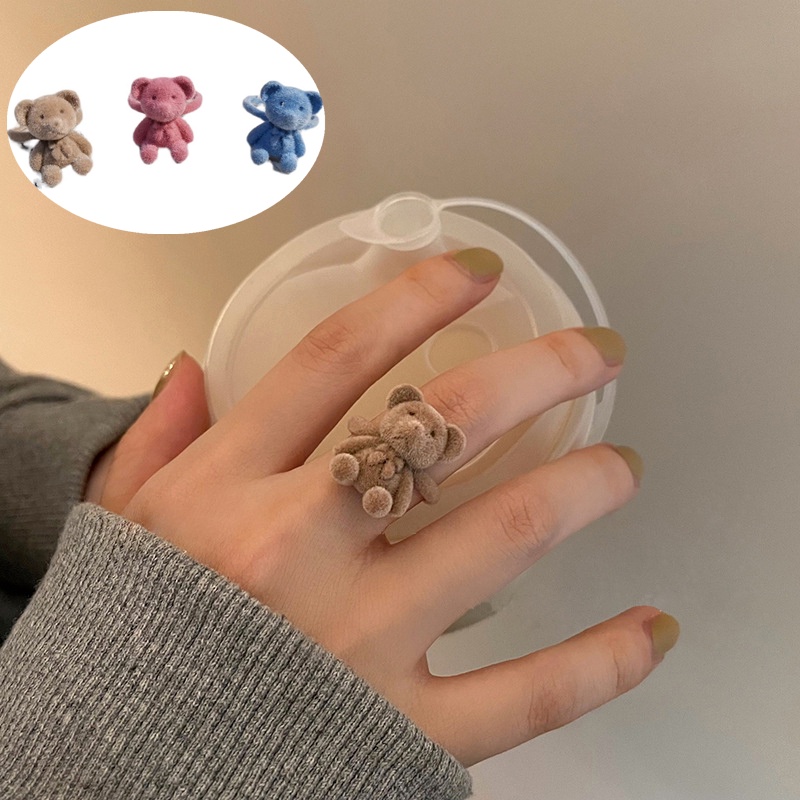 Nhẫn hở hình gấu bông dễ thương xinh xắn