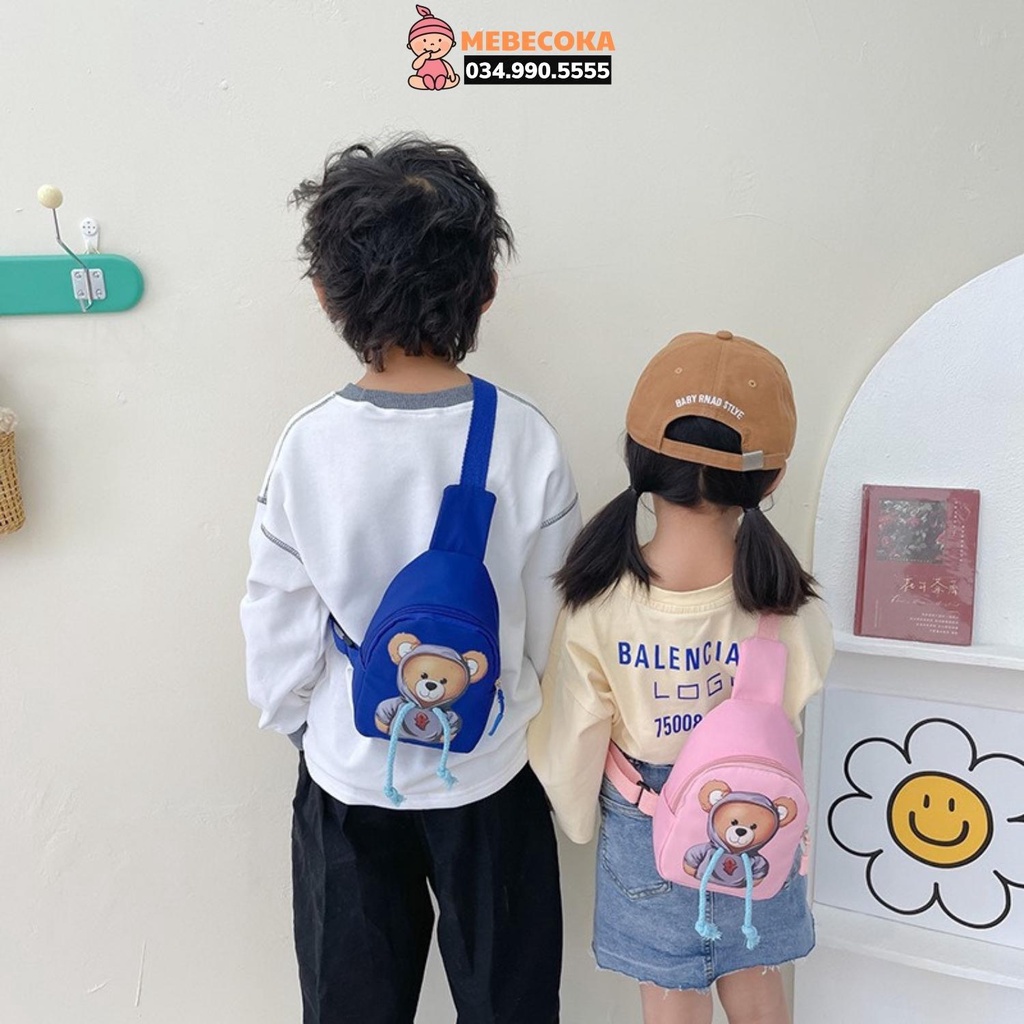 Túi đeo chéo cho bé hình GẤU CUTE, túi trẻ em mini đi chơi – du lịch phong cách hàn quốc siêu xinh, ngộ nghĩnh.