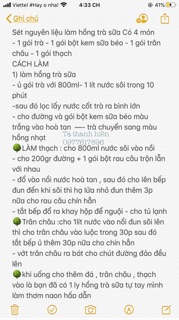 Sét làm hồng trà sữa 4 món