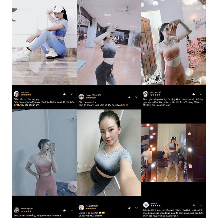 Set Đồ Quần + Áo Thể Thao Tập Gym/ Yoga Nữ – Chất Liệu Cao Cấp, Kiểu Dáng Body Gợi Cảm