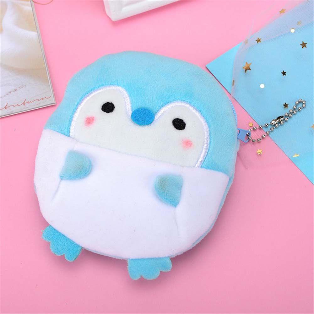 Ví Đựng Tiền Xu Có Khóa Kéo Hình Chim Cánh Cụt Dễ Thương