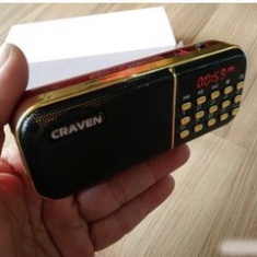 Loa đài Craven CR 25A, máy nghe nhạc đọc kinh phật dùng thẻ nhớ/USB nghe tiếng Anh cho bé