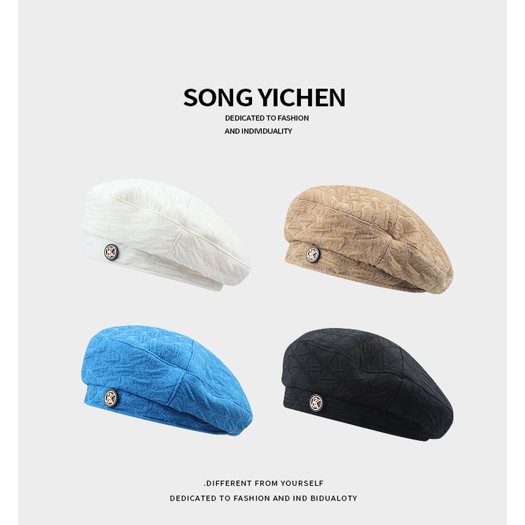 Mũ Beret Ren Mỏng Phong Cách Họa Sĩ Thời Trang Mùa Hè Cho Nữ