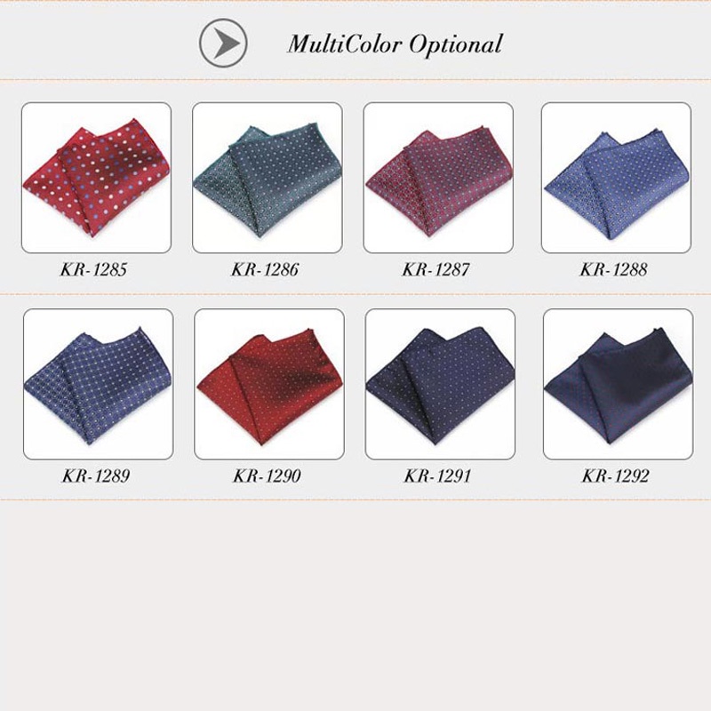 Khăn Tay Vuông Bỏ Túi 22 * 22CM Họa Tiết Chấm Bi Cho Nam