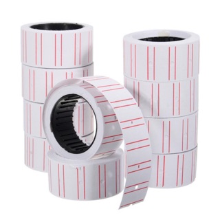 Giấy dán giá tiền 10 cuộn giấy bấm giá trắng