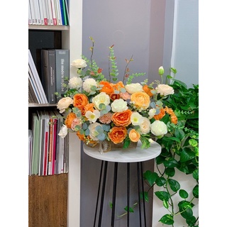 Hoa lụa🌺- chậu hoa lụa decor trang trí theo phong cách hiện đại