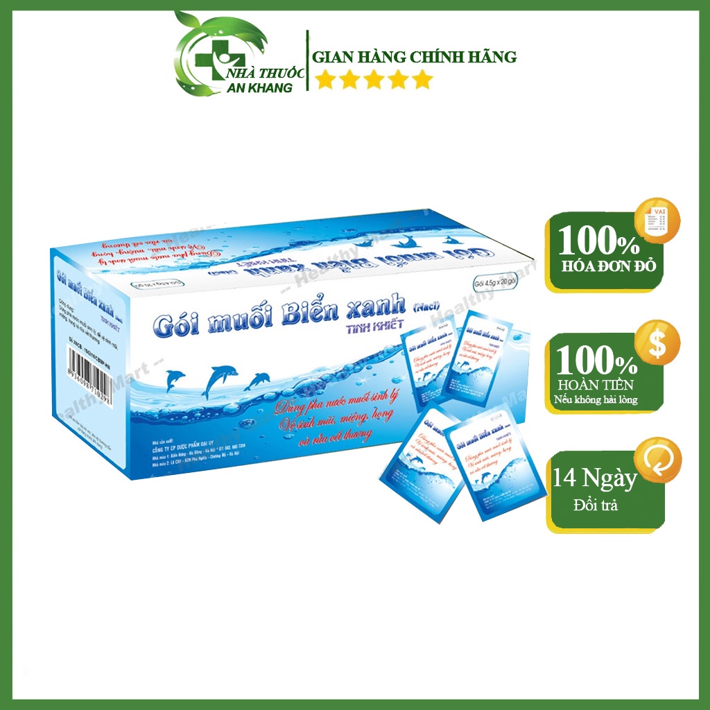 Gói muối biển xanh hộp 20 gói