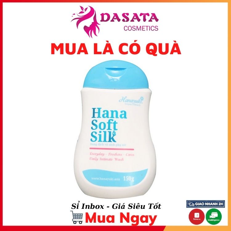 Dung Dịch Vệ Sinh Phụ Nữ HANA SOFT SILK Chính Hãng Vệ Sinh Bím Làm Hồng Se Khít Vùng Kín Khử Mùi Hôi Giảm Ngứa DASATA