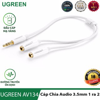 Dây cáp chuyển audio cổng 3.5mm sang 2 cổng 3.5mm cao cấp /ugreen av134