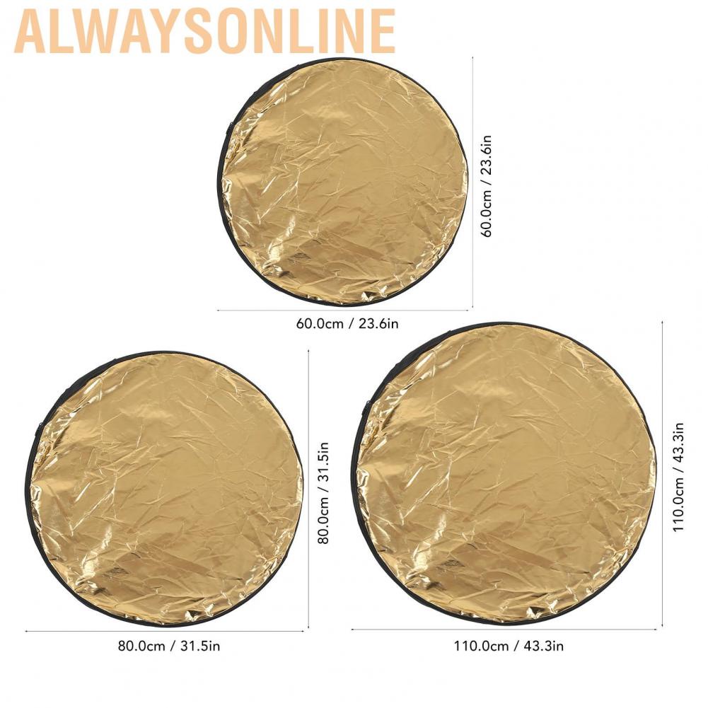 Alwaysonline 5 in 1 Collapsible Multi Light Reflector  Colors Reflectors Create Shadows Blocking for Outdoor Shooting