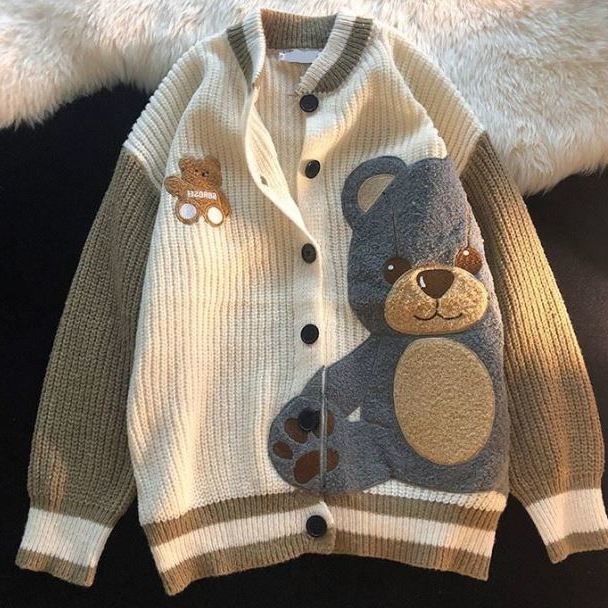 Áo khoác len thêu họa tiết phong cách Hàn Quốc cho nam