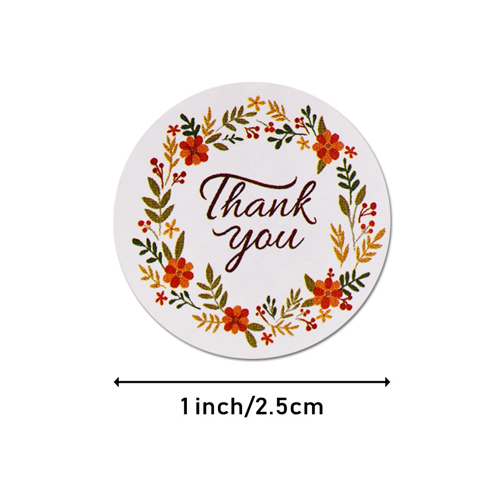 Set 500 Miếng Dán Tròn In Chữ Thank You Trang Trí Quà Tặng