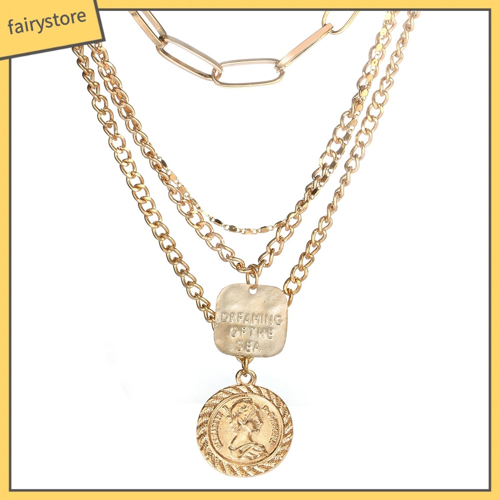 Dây chuyền nhiều tầng phong cách vintage xinh xắn