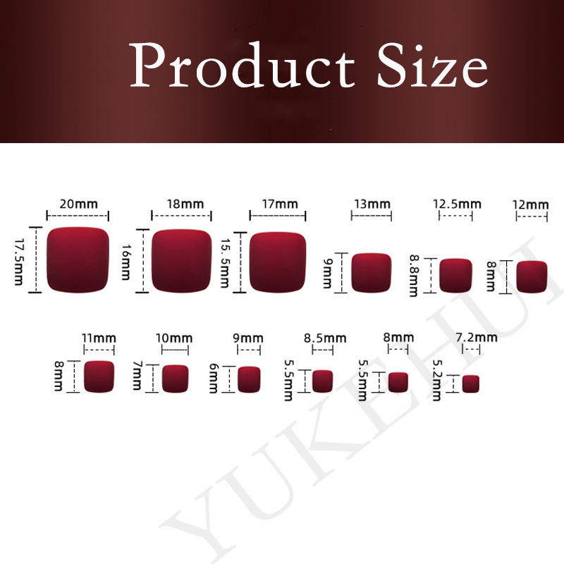 set 24 móng tay giả móng chân giả đính đá móng tay giả đính đá bộ móng tay giả Solid colored toenails nails