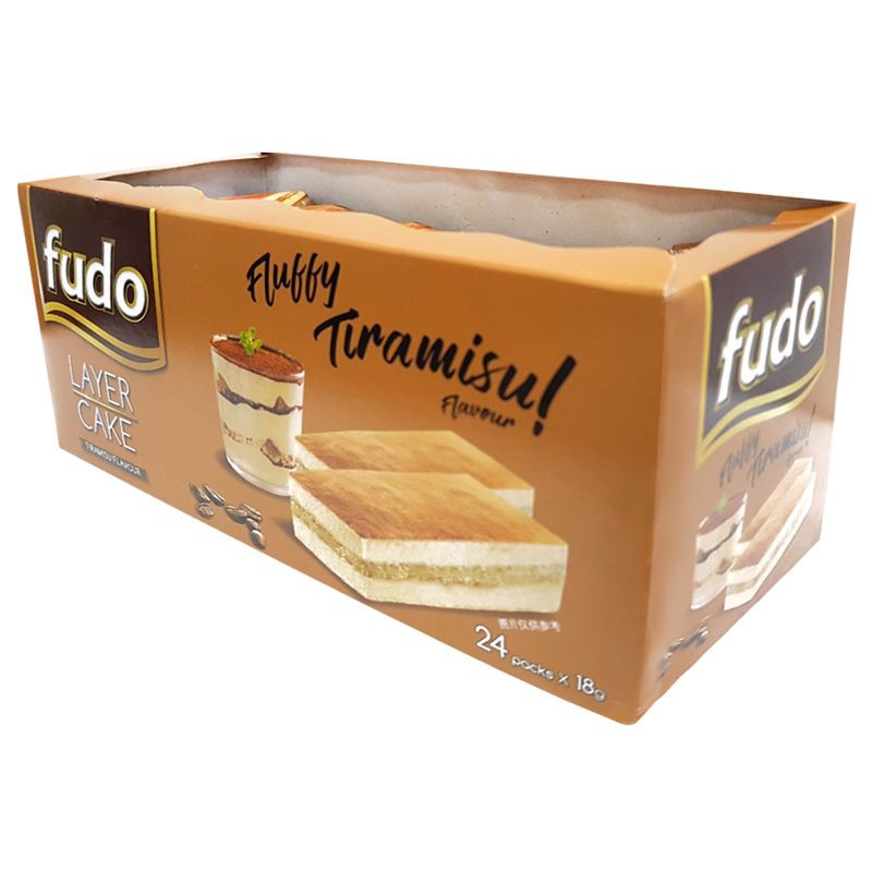 Bánh Bông Lan Fudo Tiramisu Oriental 432G (24 Gói x 18G)