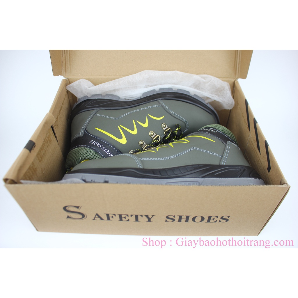Giày bảo hộ lao động nam nữ cao cổ safety shoes TC10. kiểu dáng thể thao chống đinh, chống va đập, chống nước