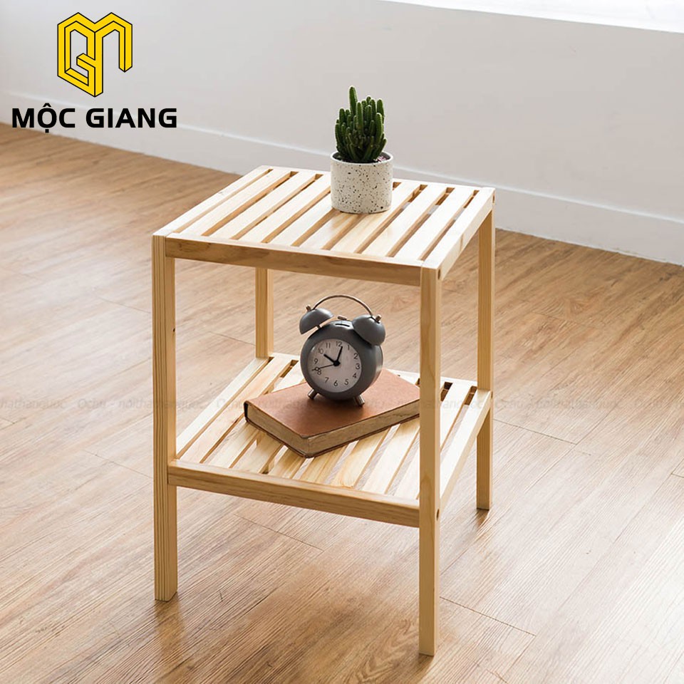 Kệ Gỗ Vuông 2 Tầng - Kệ Tủ Đầu Giường Gỗ Thông - Nội Thất Mộc Giang | BigBuy360 - bigbuy360.vn