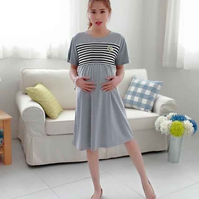 Váy bầu kết hợp cho con bú