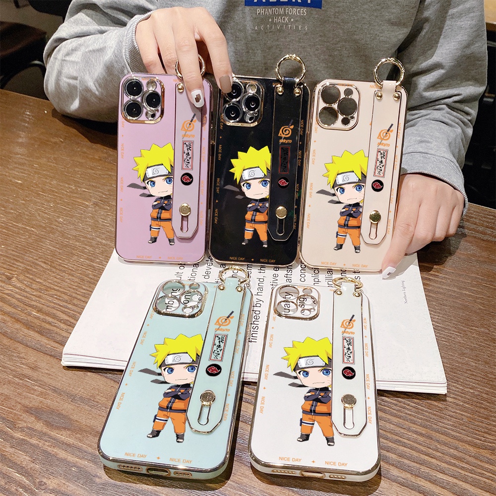 Ốp Điện Thoại TPU Mềm Mạ Viền Vuông Hình Anime Naruto Uzumaki Cho Xiaomi Redmi 10 10C 10A 9C 9 9A 9T 8 8A