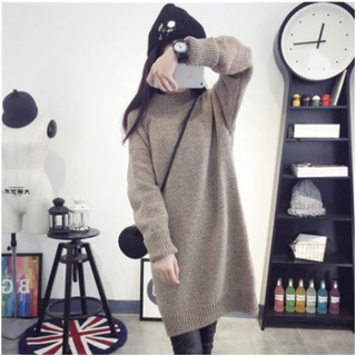 Đầm len cổ lọ dài tay thời trang nữ