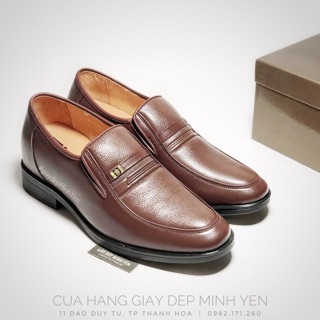 [NÂU & ĐEN] GIẦY TĂNG CHIỀU CAO NAM - GIẦY TRUNG TUỔI NAM - GIẦY TRUNG NIÊN NAM - GIẦY DA NAM 2511