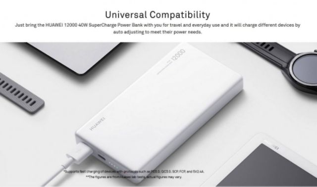 Pin dự phòng sạc siêu nhanh Huawei SuperCharge 40W 12000mah – CP12S