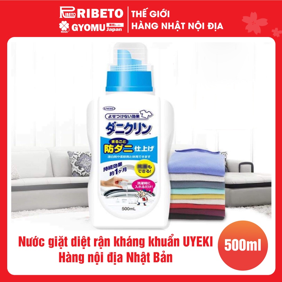 Nước giặt diệt rận kháng khuẩn 500ml - UYEKI - hàng nội địa Nhật Bản