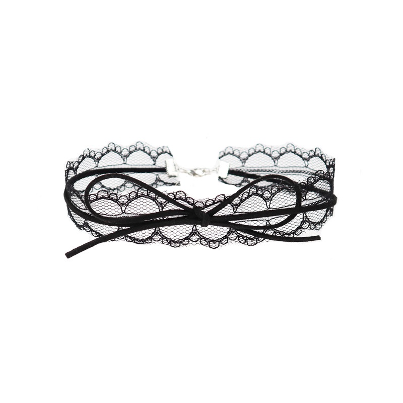 Vòng Cổ Choker Hai Lớp Thắt Nơ Phong Cách Ngọt Ngào Dành Cho Nữ