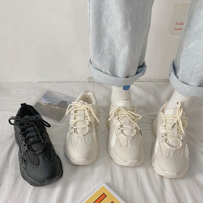 XẢ KHO (S99) Giầy thể thao nữ đế 5 phân trơn màu (Mã B1)